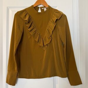 Ruffled Mustard Blouse